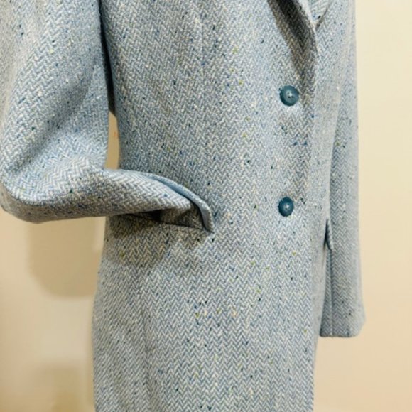 Gorgeous Blue Tweed Wool Blazer by Talbots sz.12 - Picture 4 of 9
